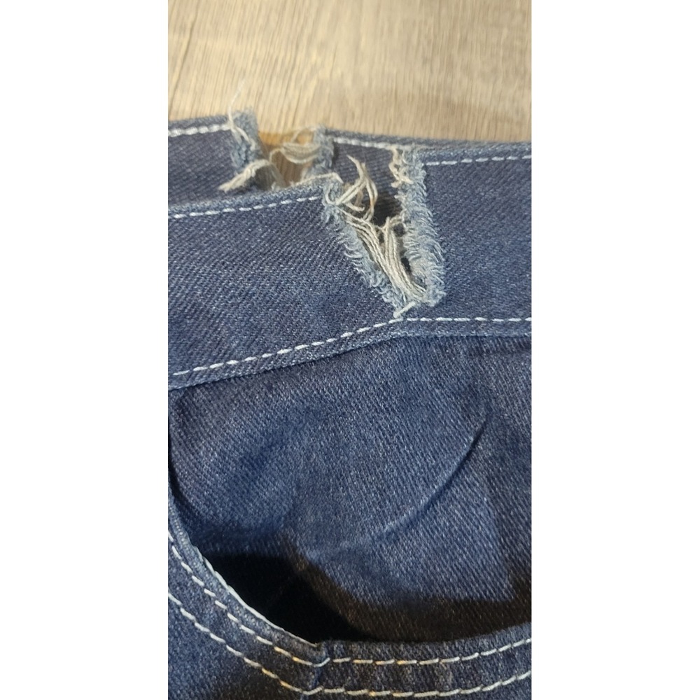 JNCO Lucky 7 Dice Jeans 34x26 Blue Denim Mid Rise Baggy Skater Y2K Rare Stretch - Picture 5 of 16